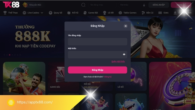 Các bước đăng nhập TX88 nhanh chóng